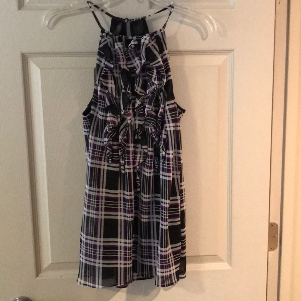 Bisou Bisou sleeveless blouse. Size Lrg EUC